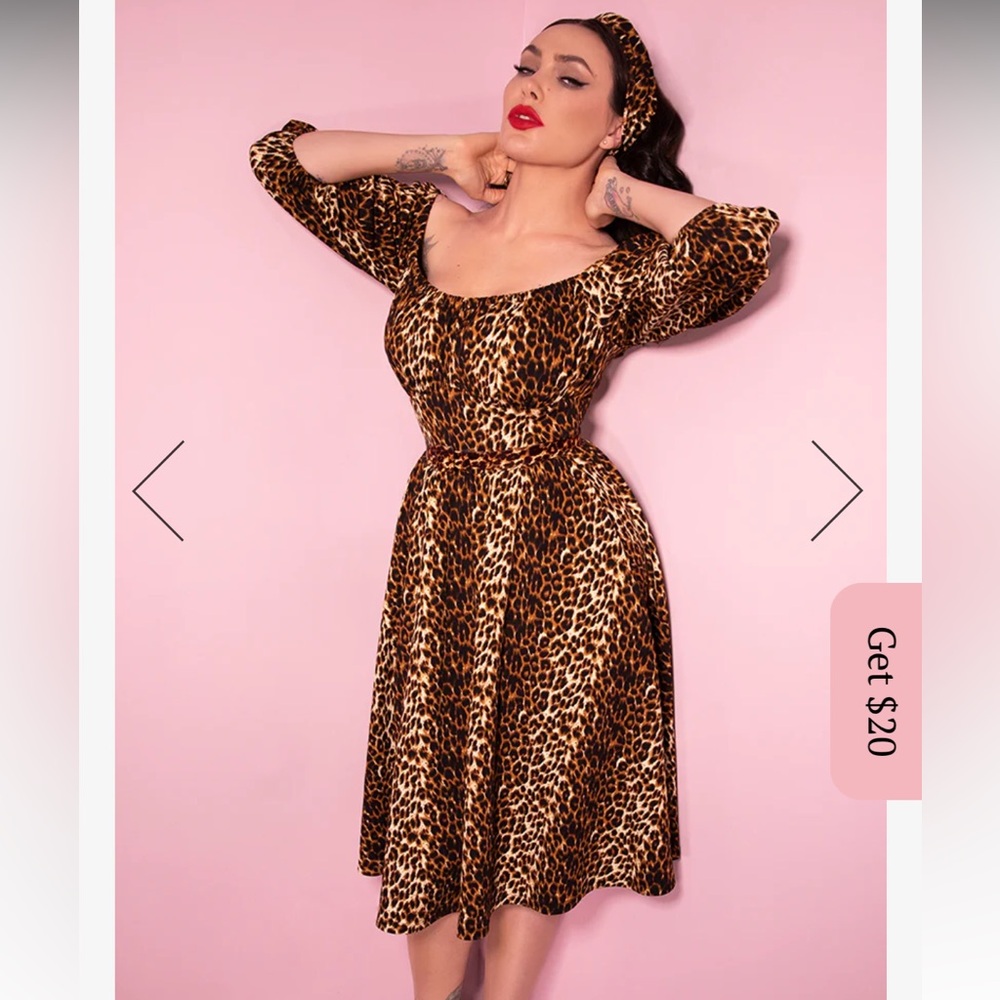 Vixen by Micheline Pitt Vacation Dress in Leopard Print